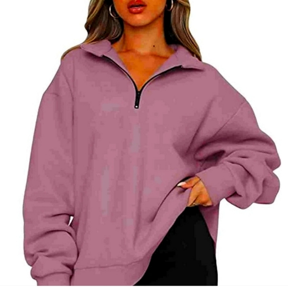 nassaio Sweaters - ❤️  Purple quarter zip hoodie